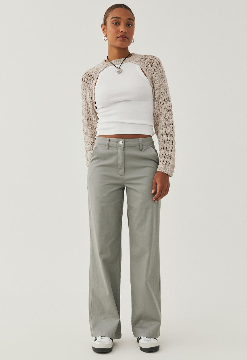 Supré  - Ziggy wide leg pants - green grey