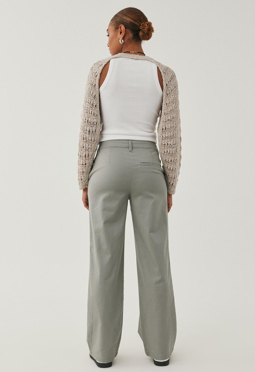 Supré  - Ziggy wide leg pants - green grey