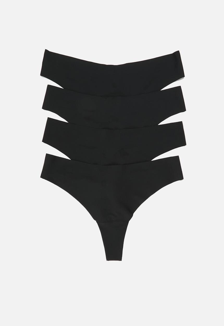 H&M - 4-Pack invisible brazilian briefs - black