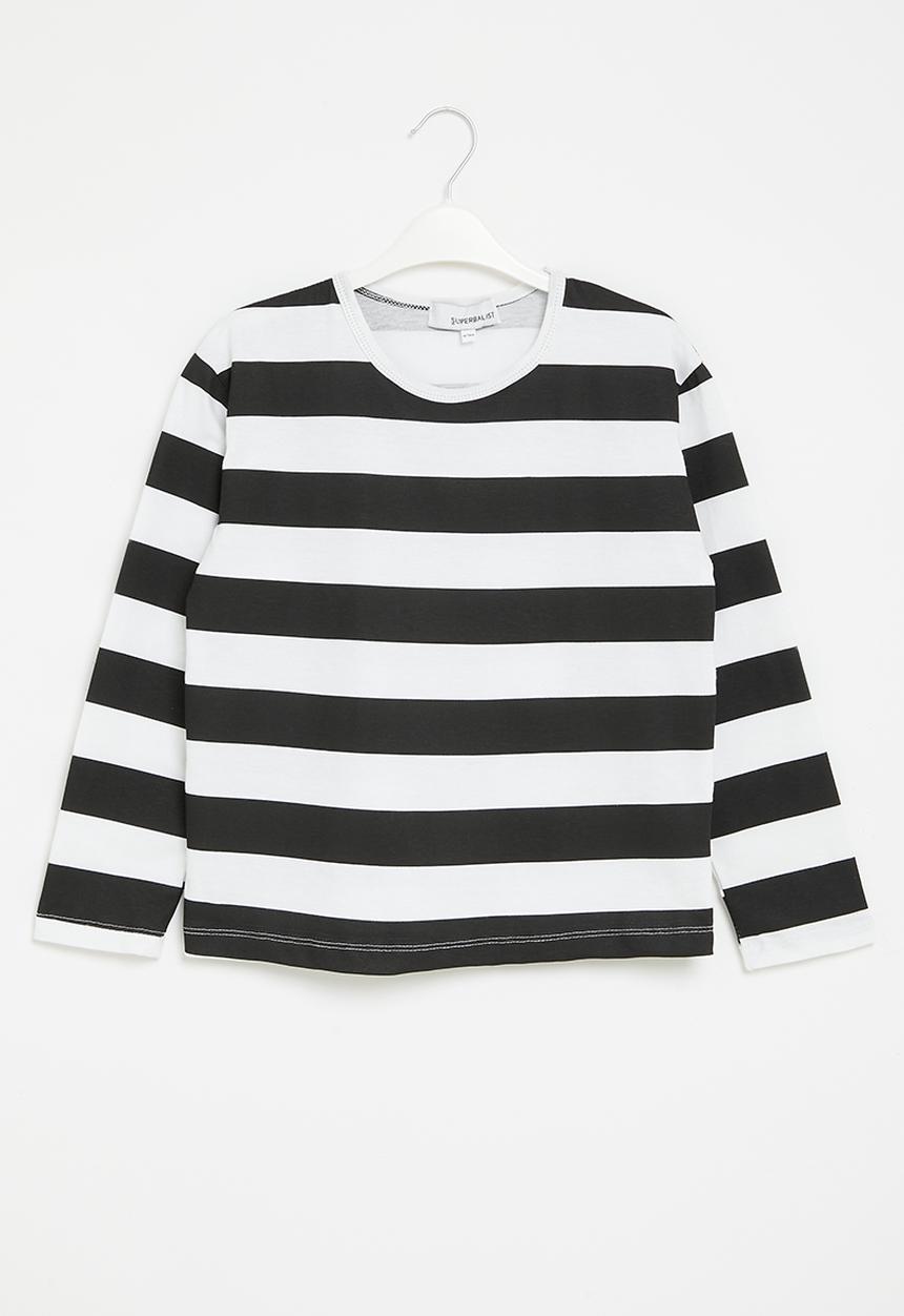 Superbalist - Older girls aop tee - black and white 