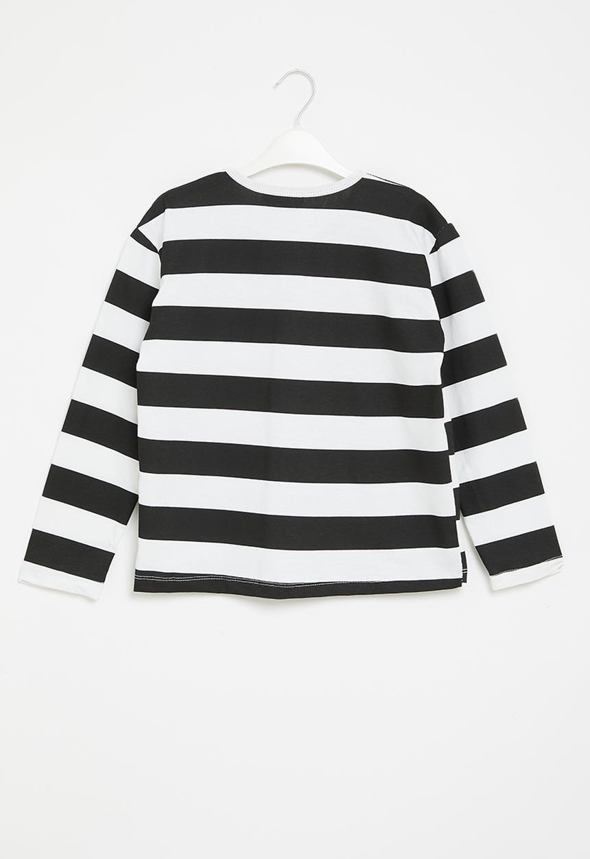 Superbalist - Older girls aop tee - black and white 