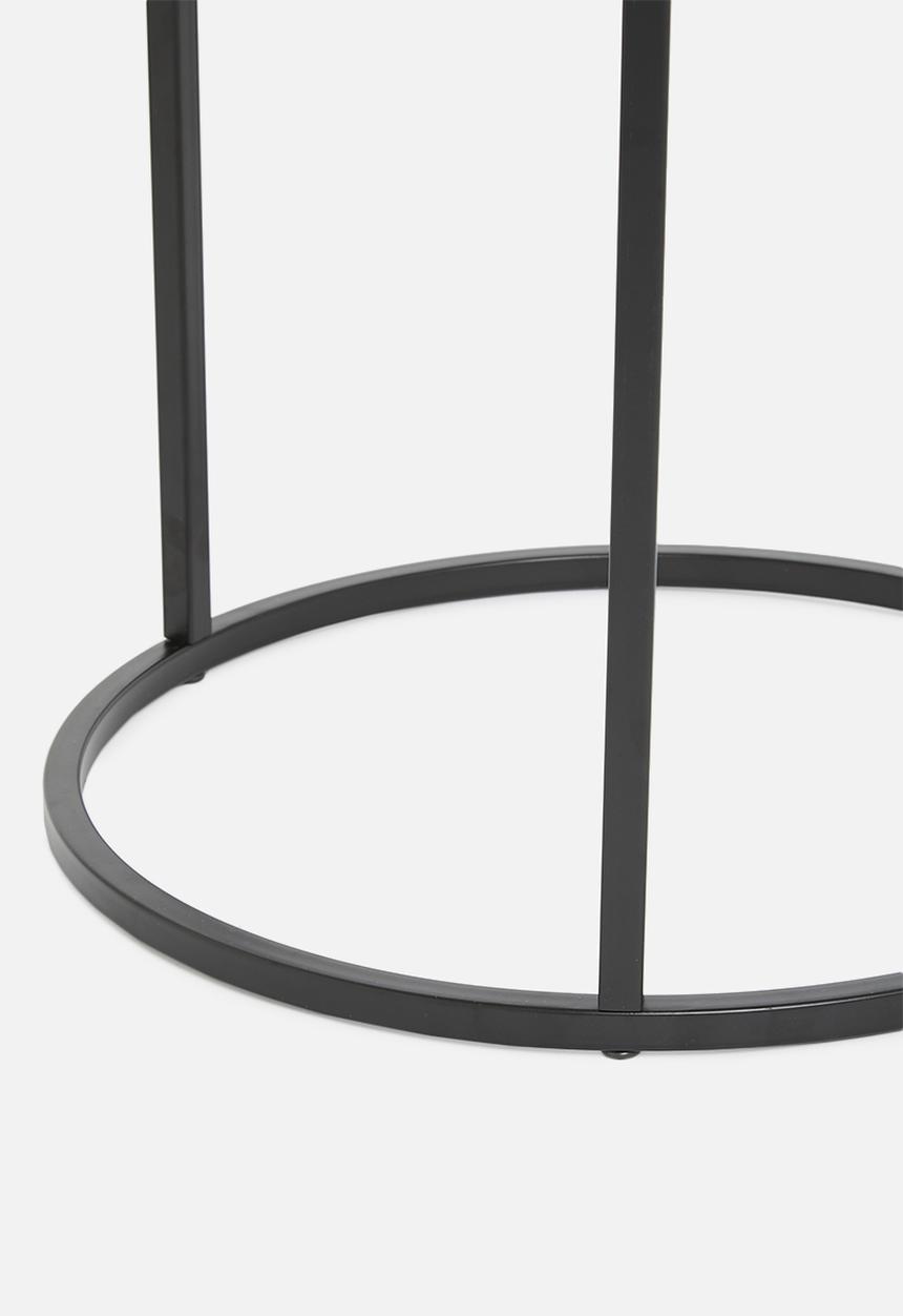 H&S - Lyra nested side tables - natural & black