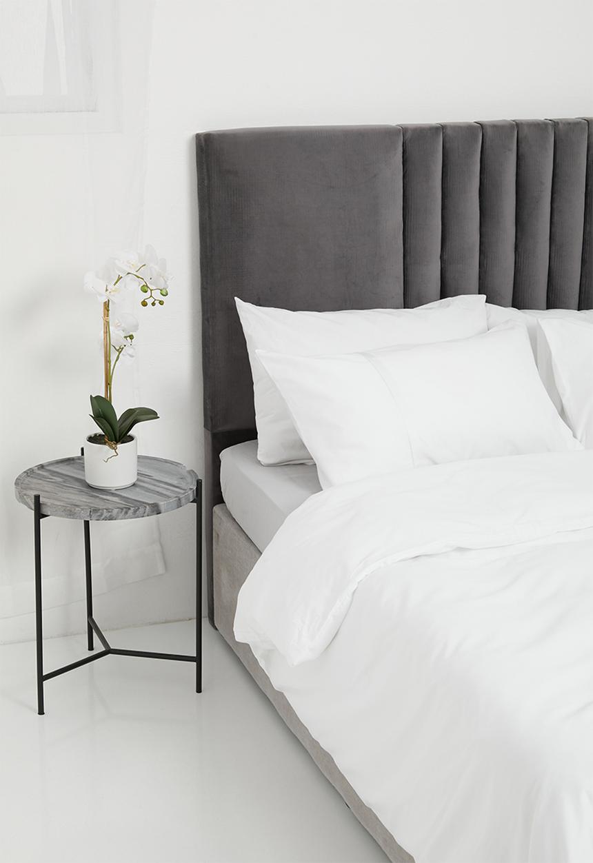 Sheraton Textiles - 600tc Egyptian Cotton broad knife pleat duvet cover set - white 