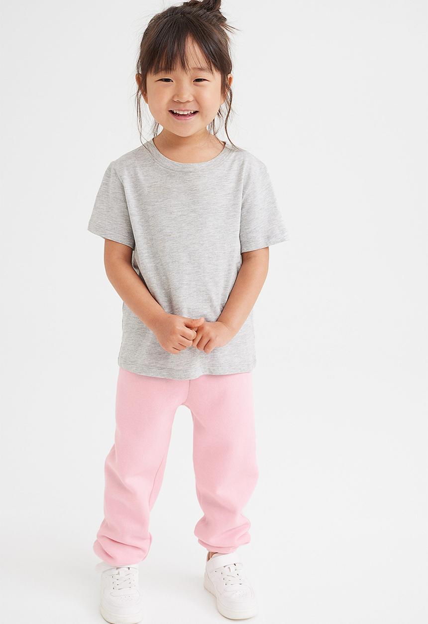 H&M - 2-Pack joggers - light pink/light grey marl