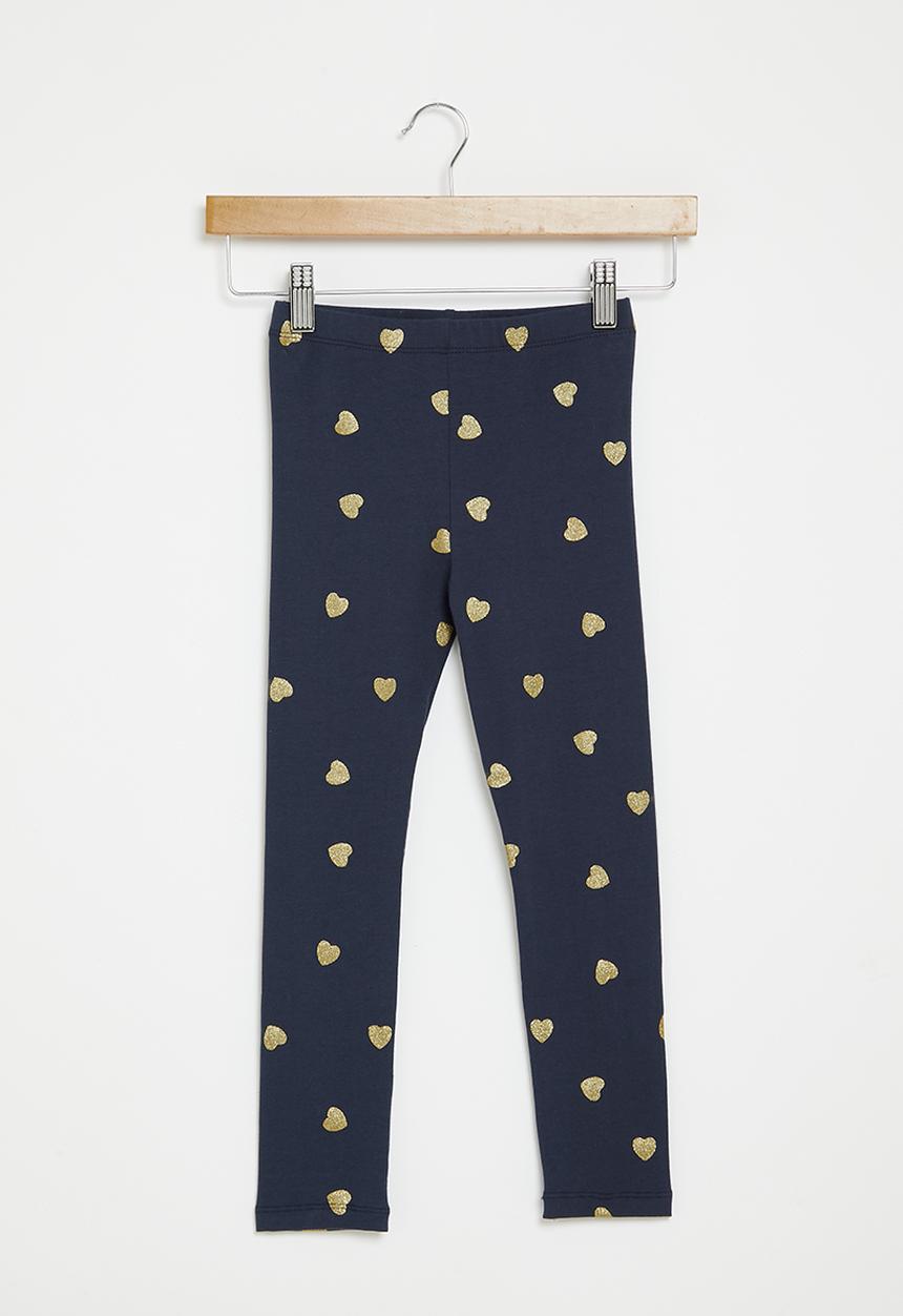 Pop Candy - Girls heart legging - navy