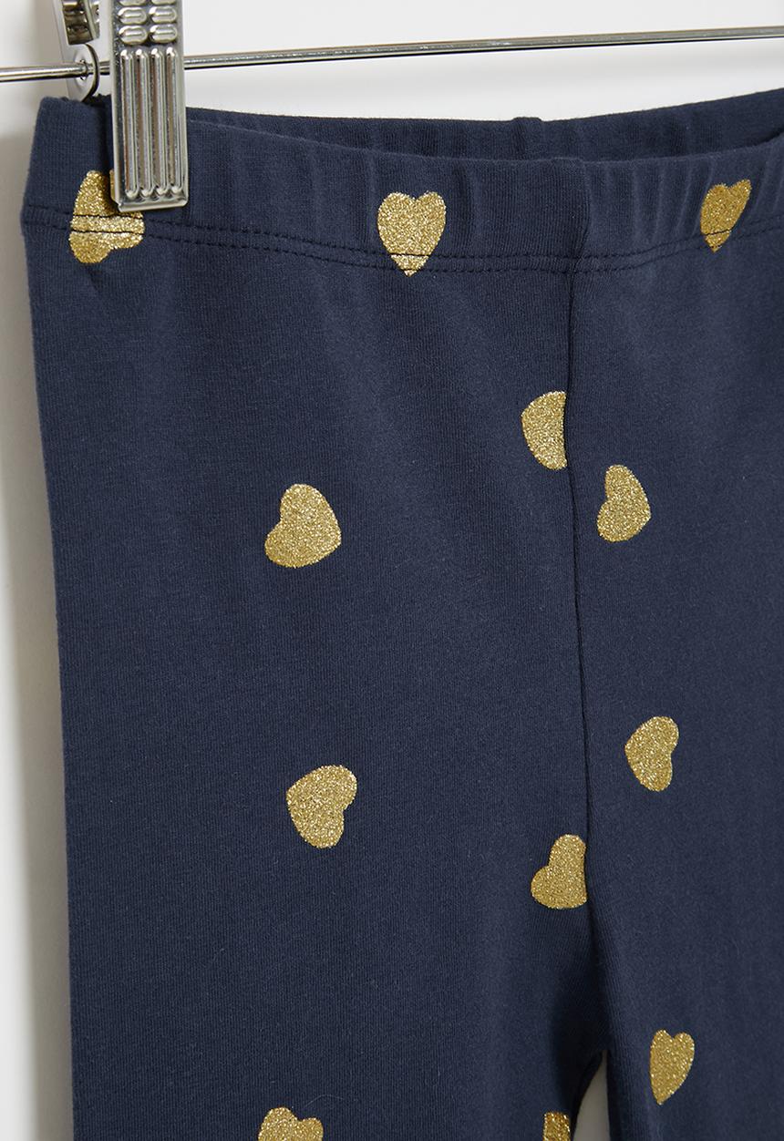 Pop Candy - Girls heart legging - navy