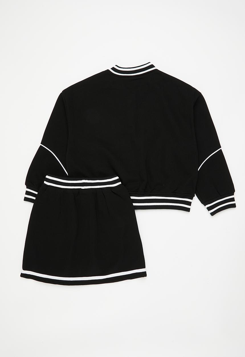 Pop Candy - Baseball jacket & skirt set - black 