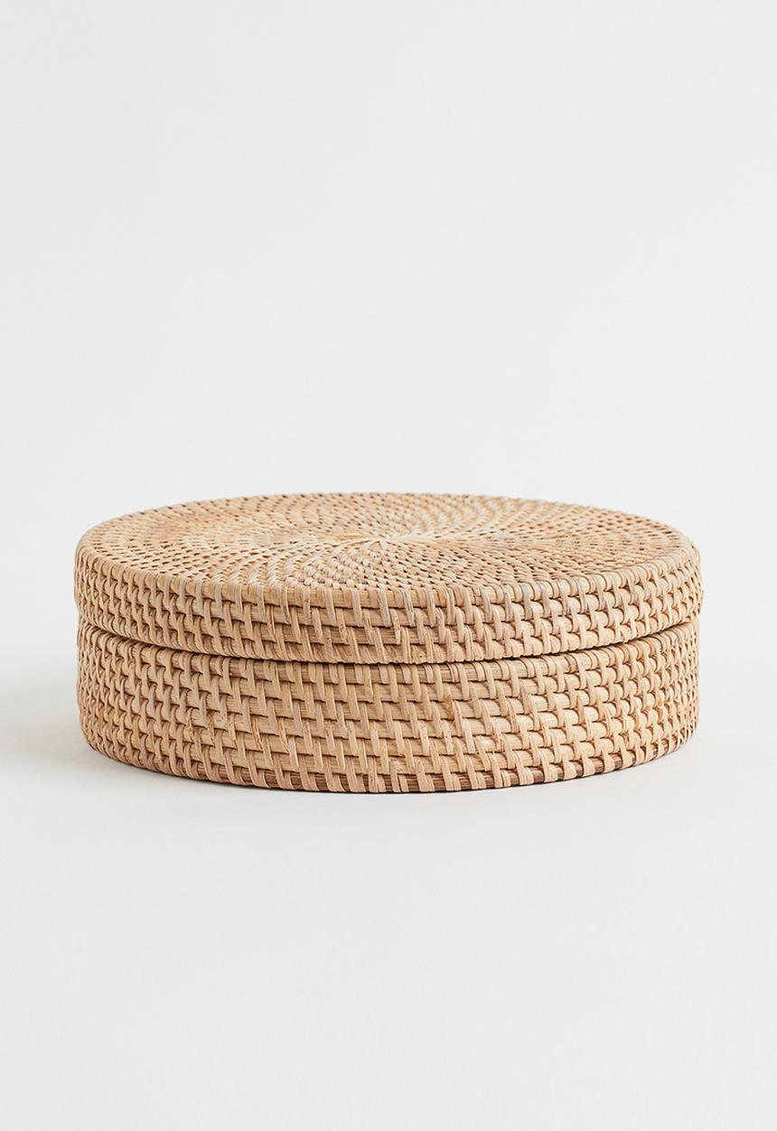H&M - Large rattan pot - beige