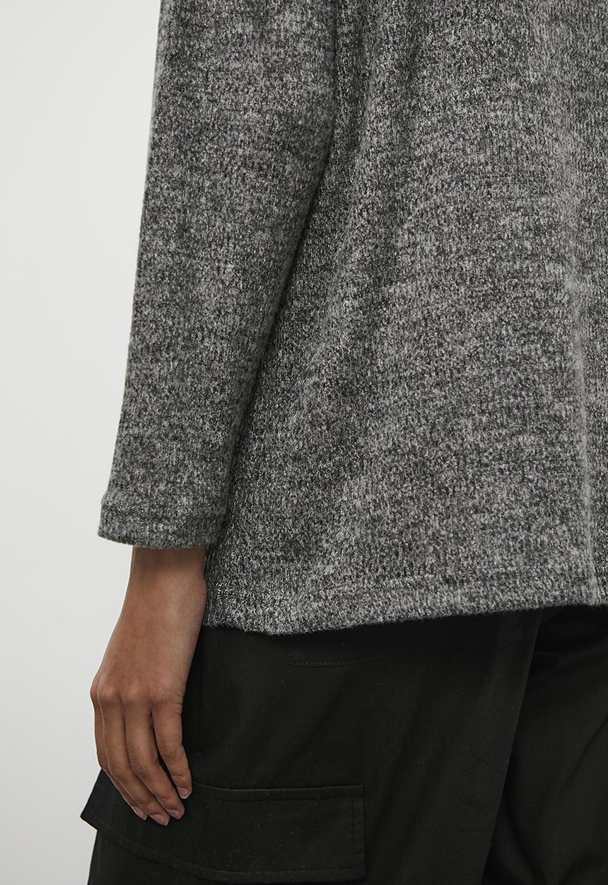 Superbalist - Soft touch oversize polo neck tunic -  grey