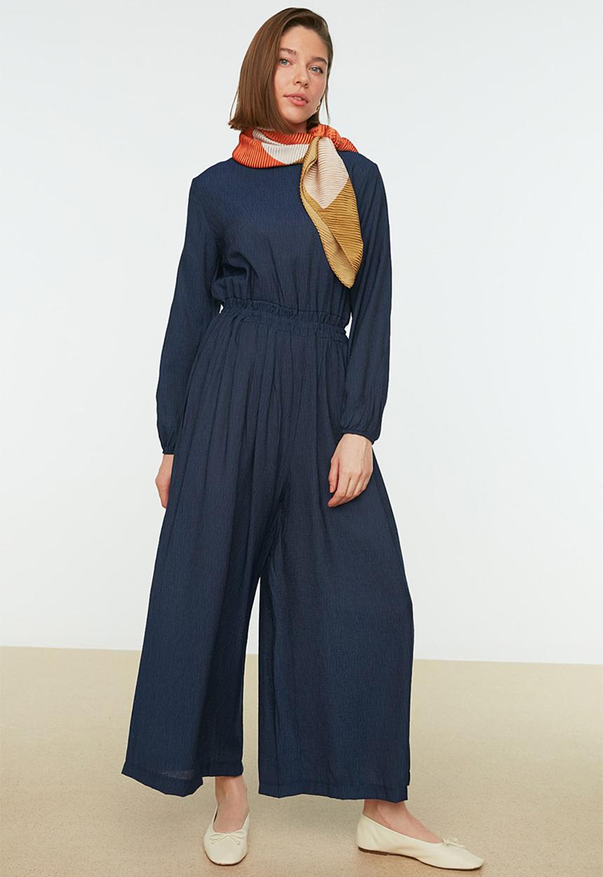 Trendyol - Modest wide leg jumpsuit - navy