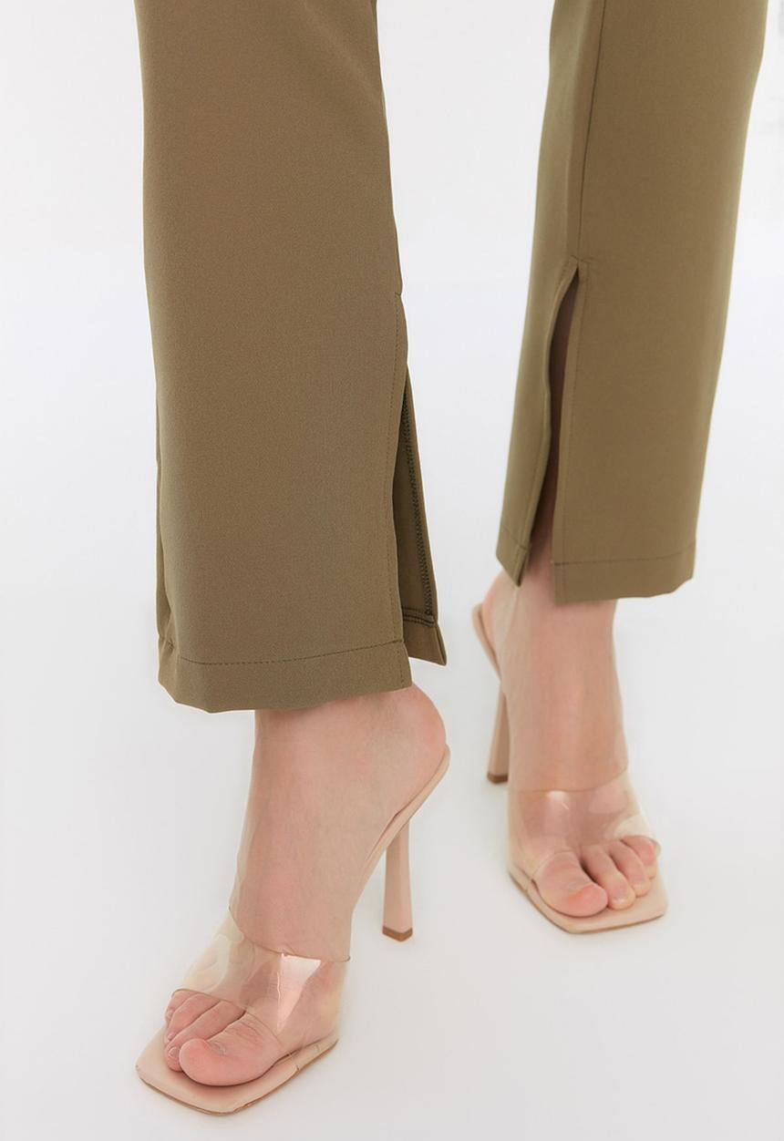 Trendyol - High rise boot cut pants - khaki
