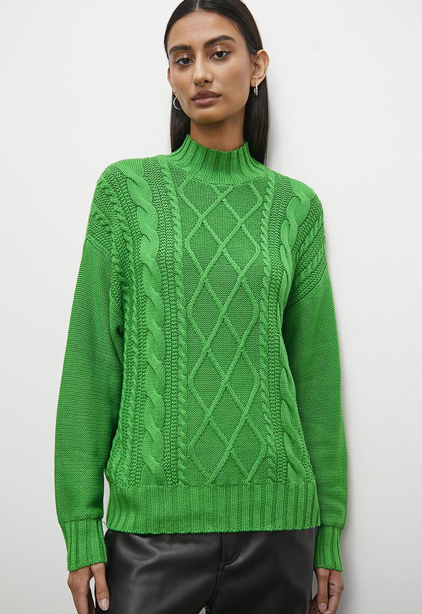Superbalist - Cable funnel neck - green