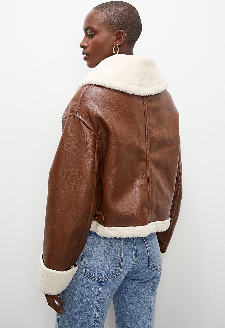 Superbalist - Shirling biker - chocolate