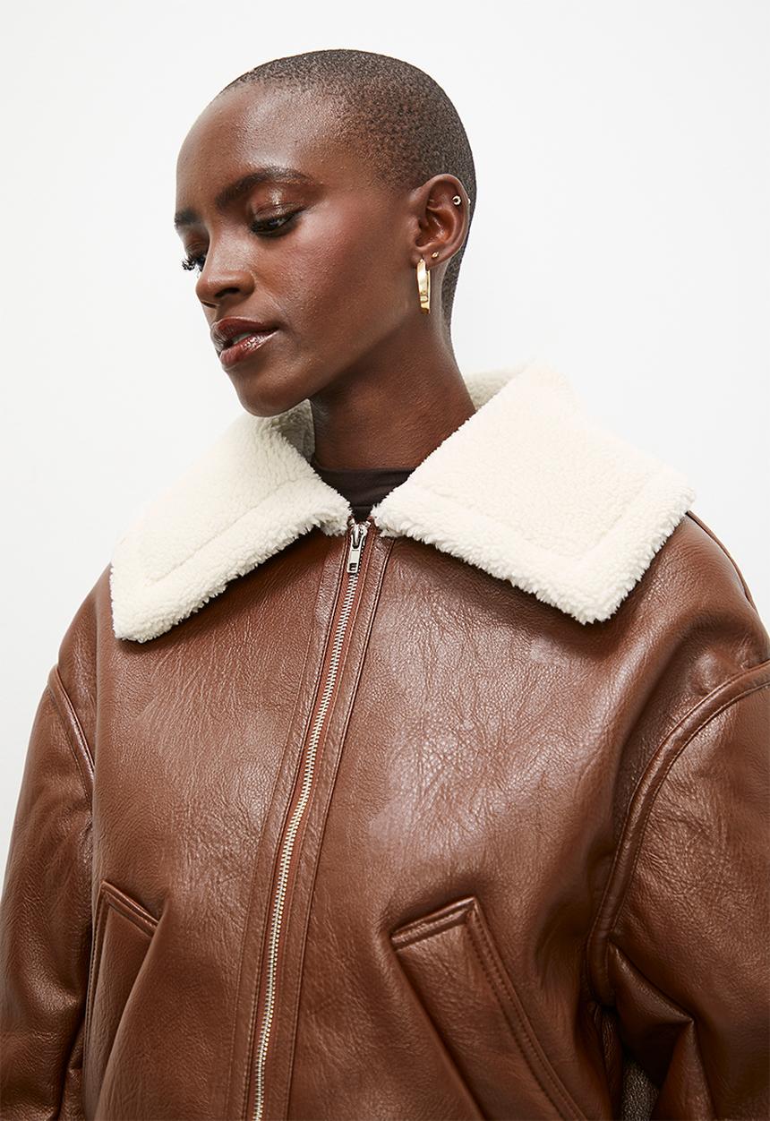 Superbalist - Shirling biker - chocolate