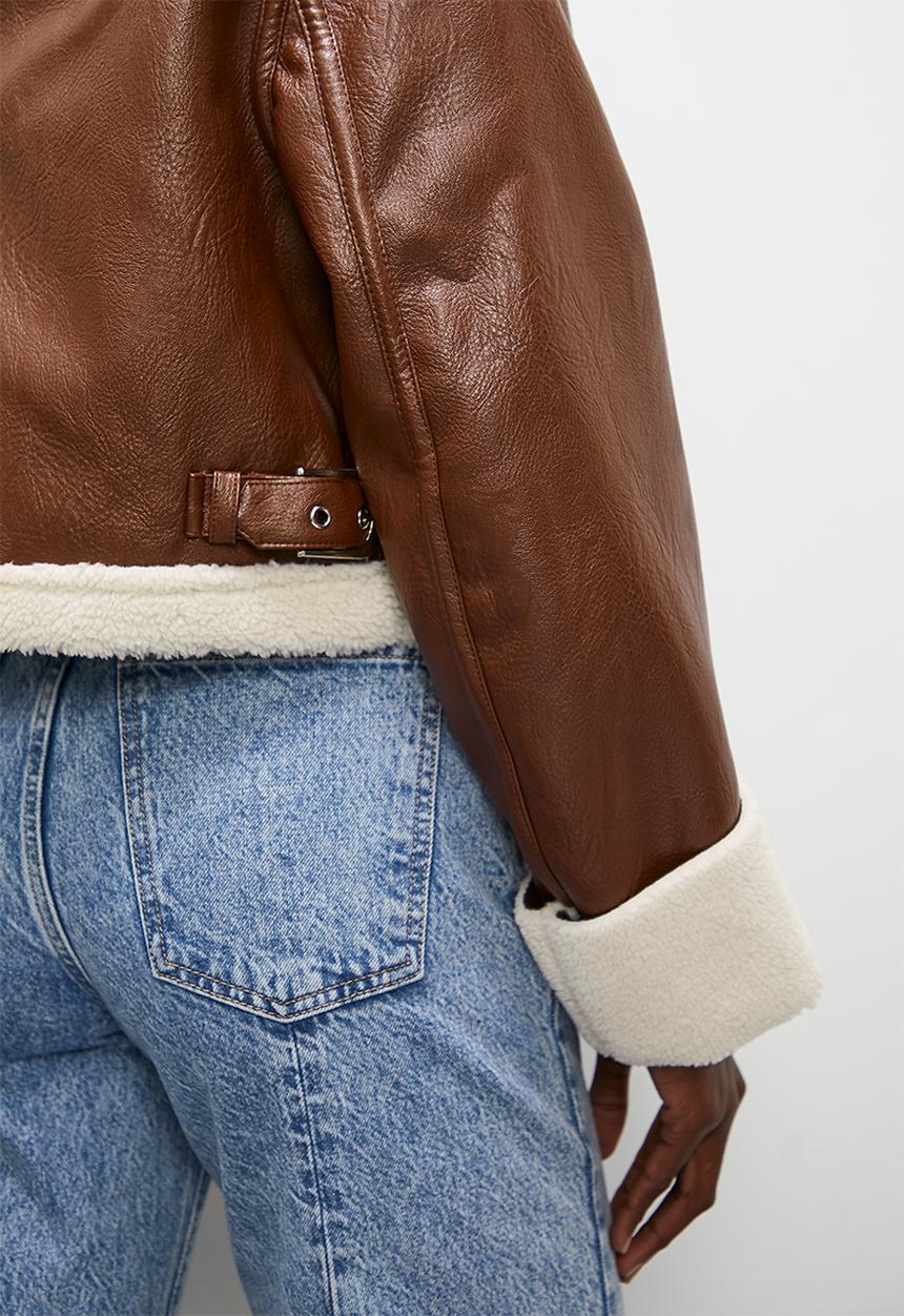Superbalist - Shirling biker - chocolate