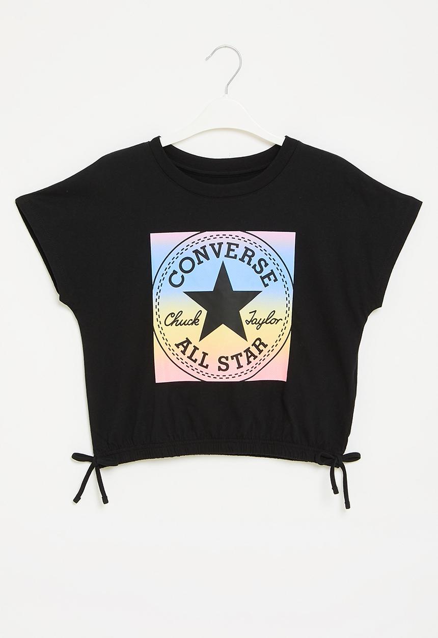 Converse - Teen ss relaxed graphic knit t - black