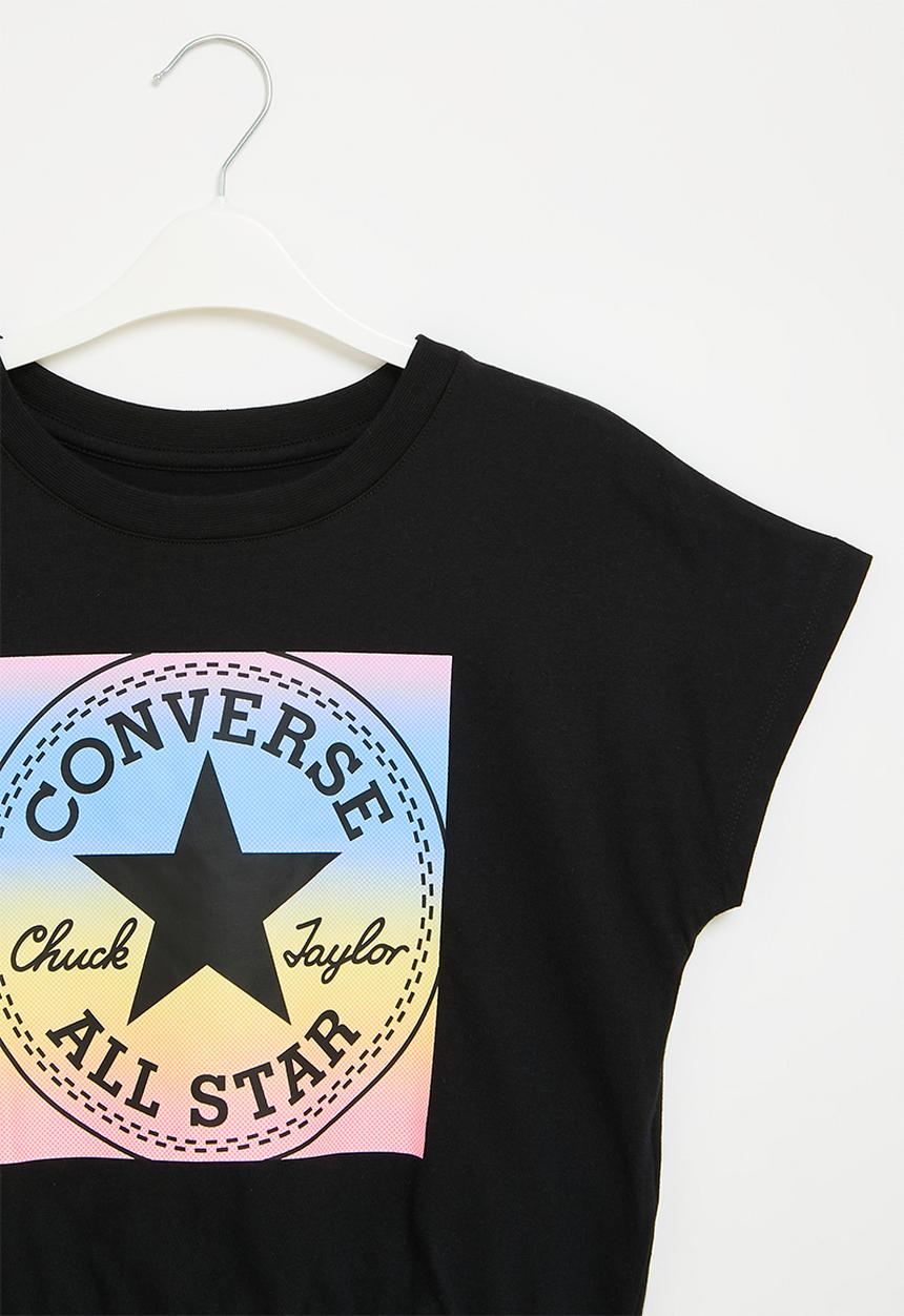Converse - Teen ss relaxed graphic knit t - black