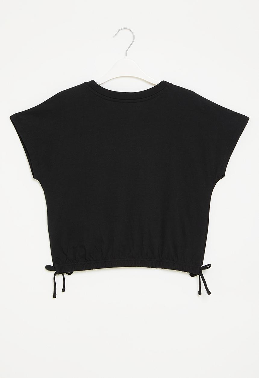 Converse - Teen ss relaxed graphic knit t - black