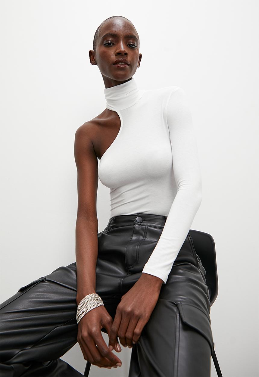 Superbalist - One arm fashion bodysuit - winter white