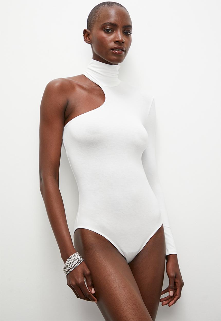 Superbalist - One arm fashion bodysuit - winter white