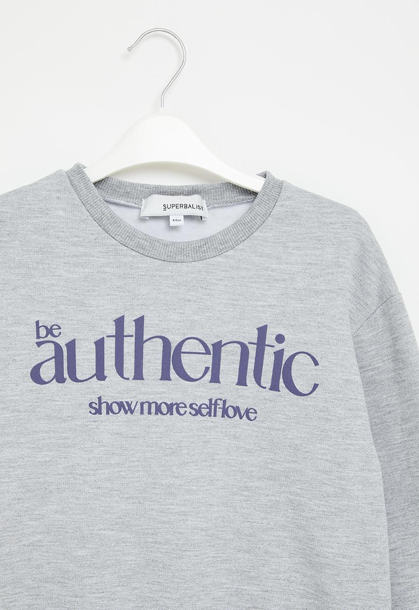 Superbalist - Older girls graphic sweat top - grey melange