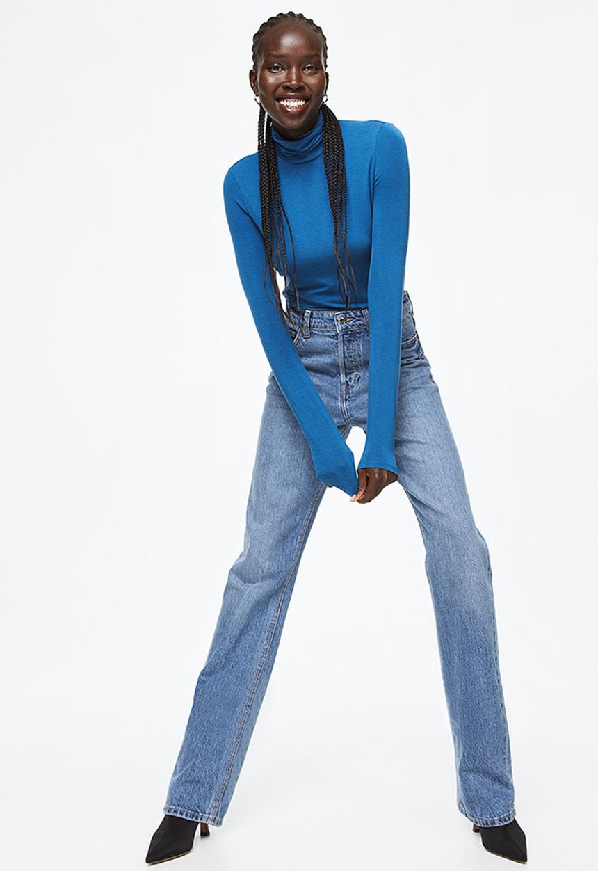 H&M - Polo-neck top - blue