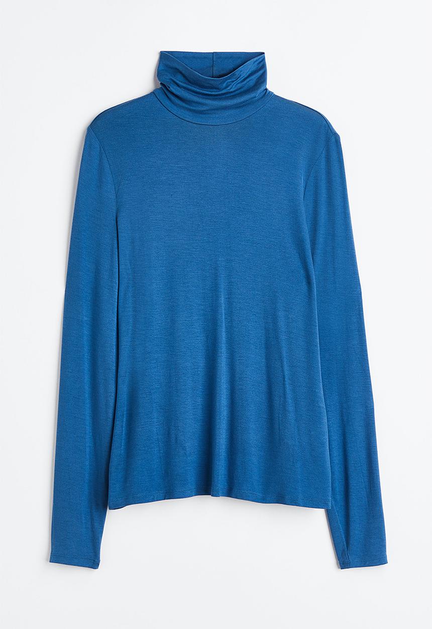 H&M - Polo-neck top - blue