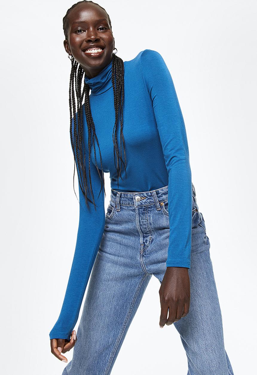 H&M - Polo-neck top - blue