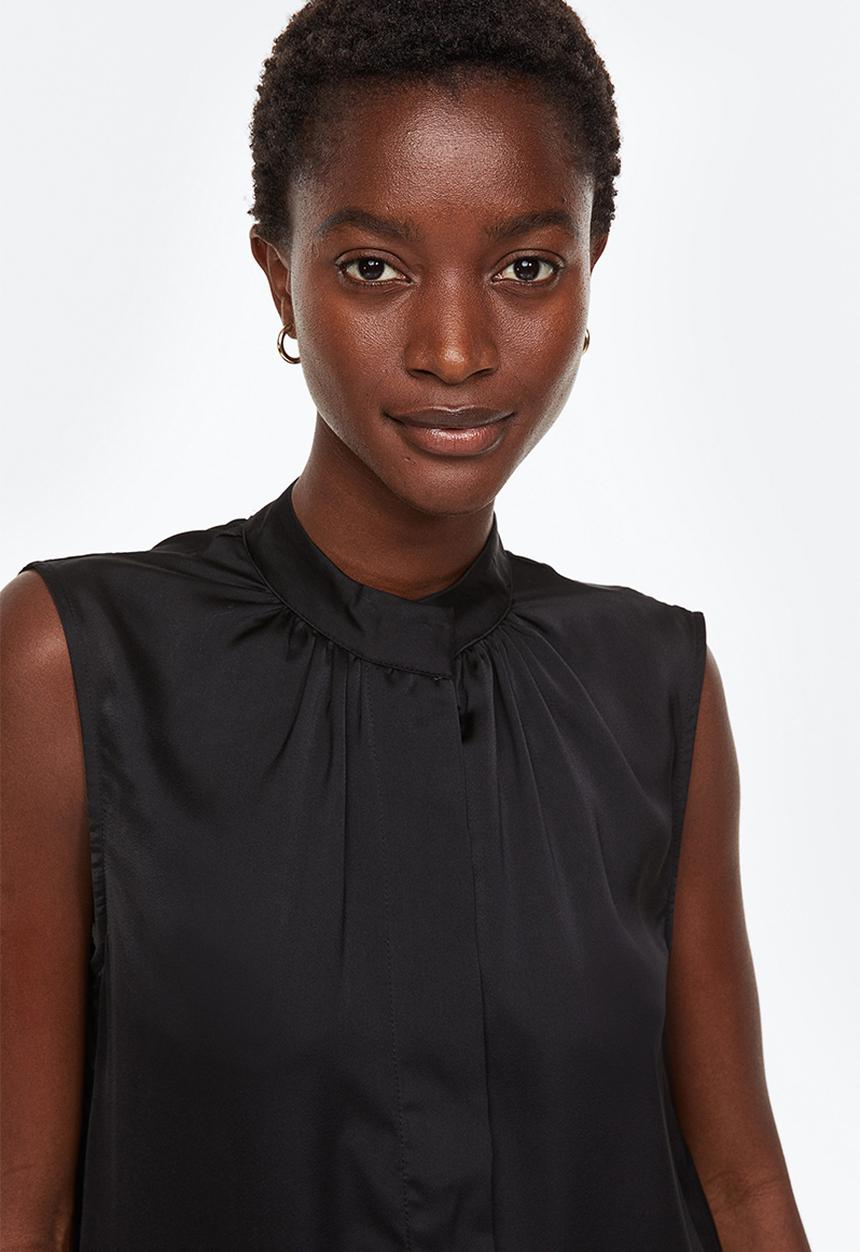 H&M - Button-front dress - black