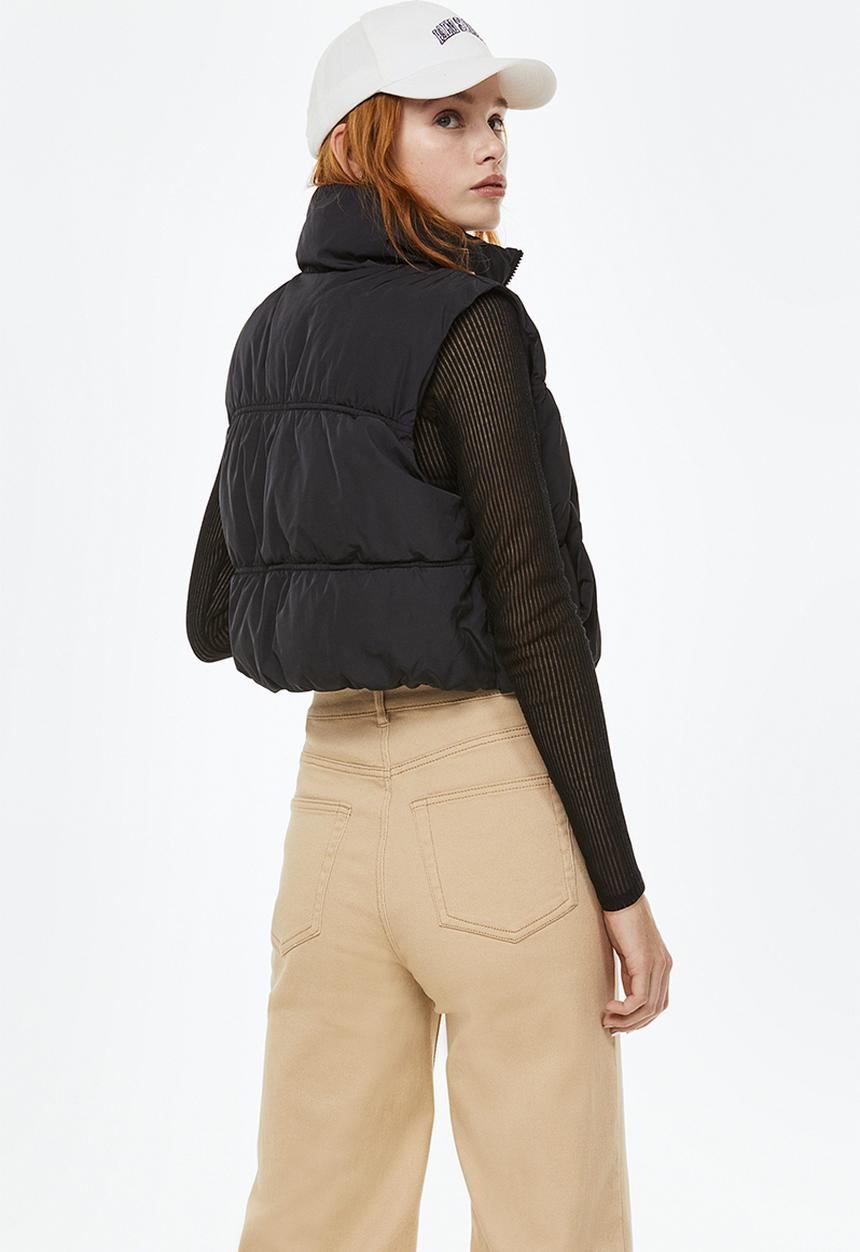 H&M - Wide twill trousers - beige