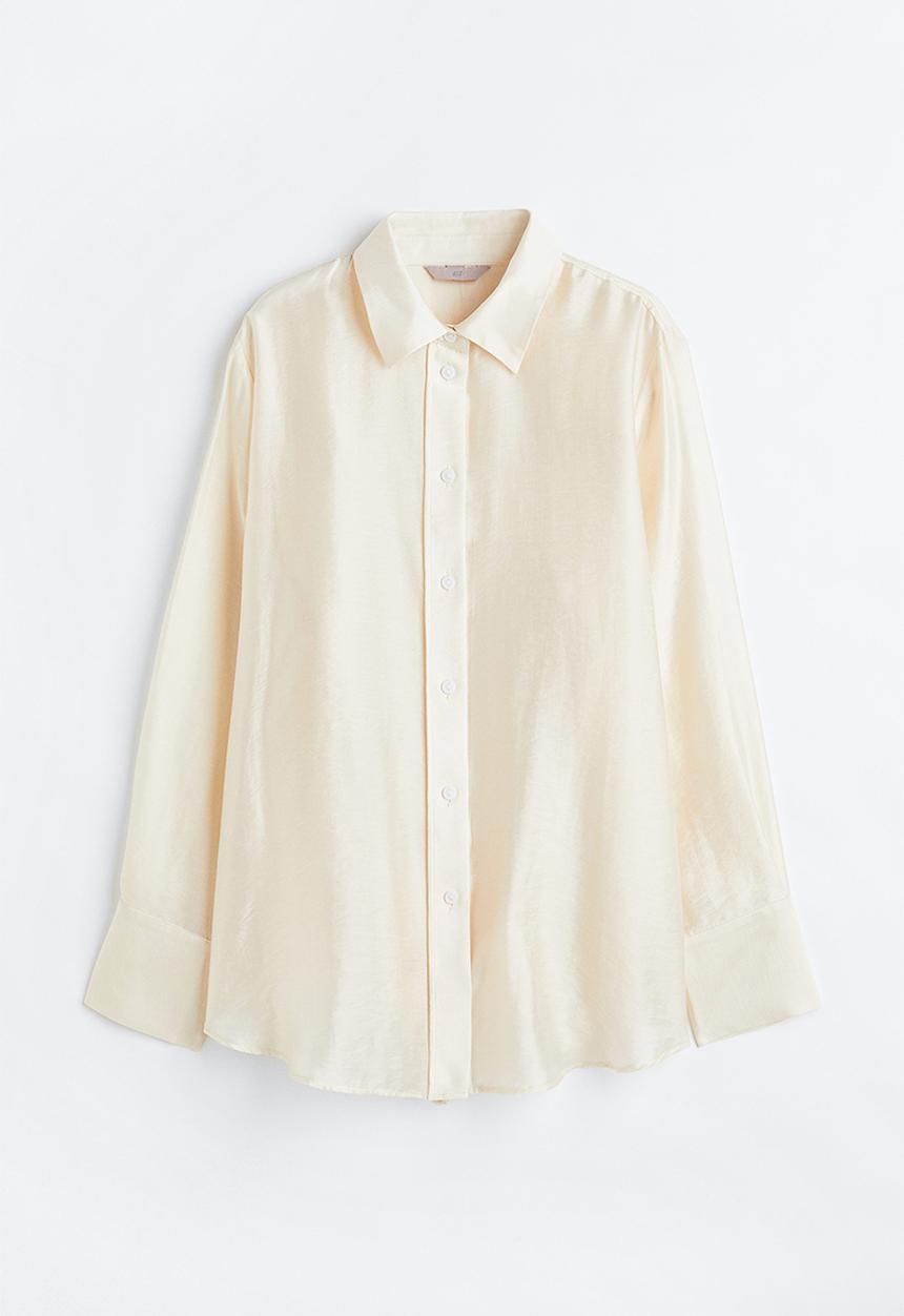 H&M - Relaxed-fit shirt - light beige