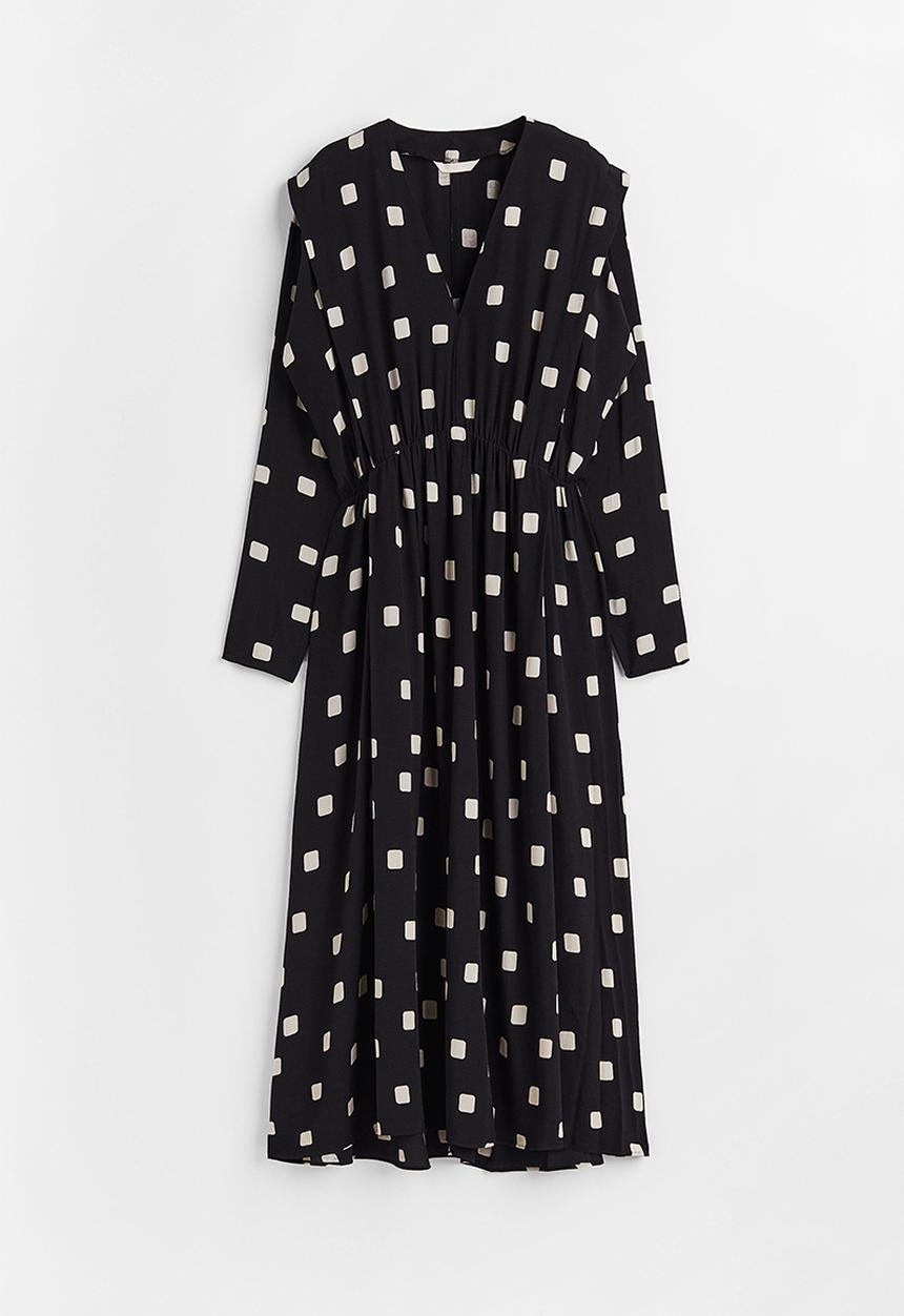 H&M - Oversized patterned dress - black/patterned