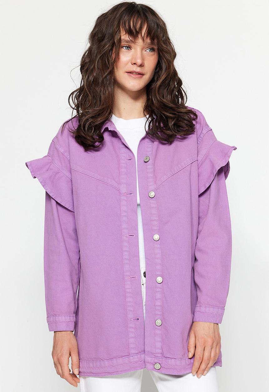 Trendyol - Modest frill sleeve detail jacket - lilac