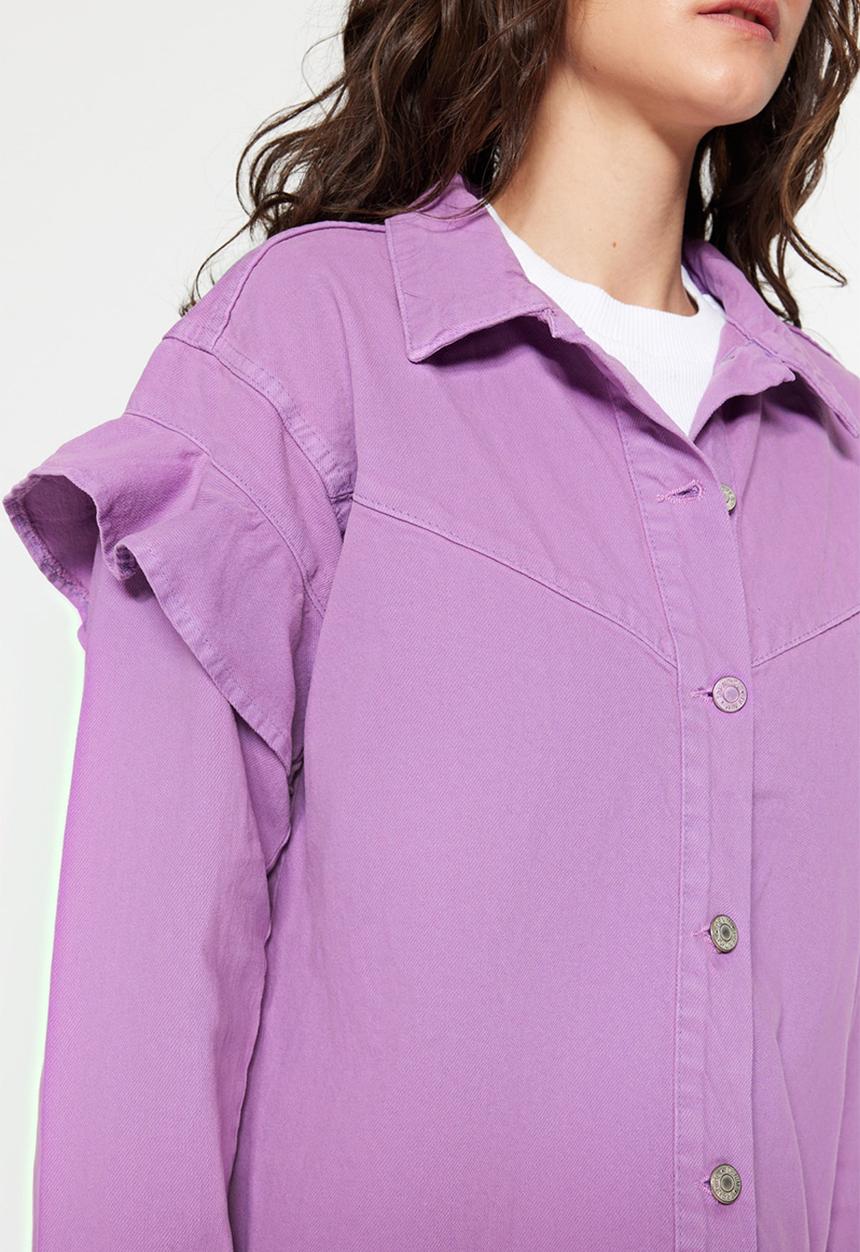 Trendyol - Modest frill sleeve detail jacket - lilac