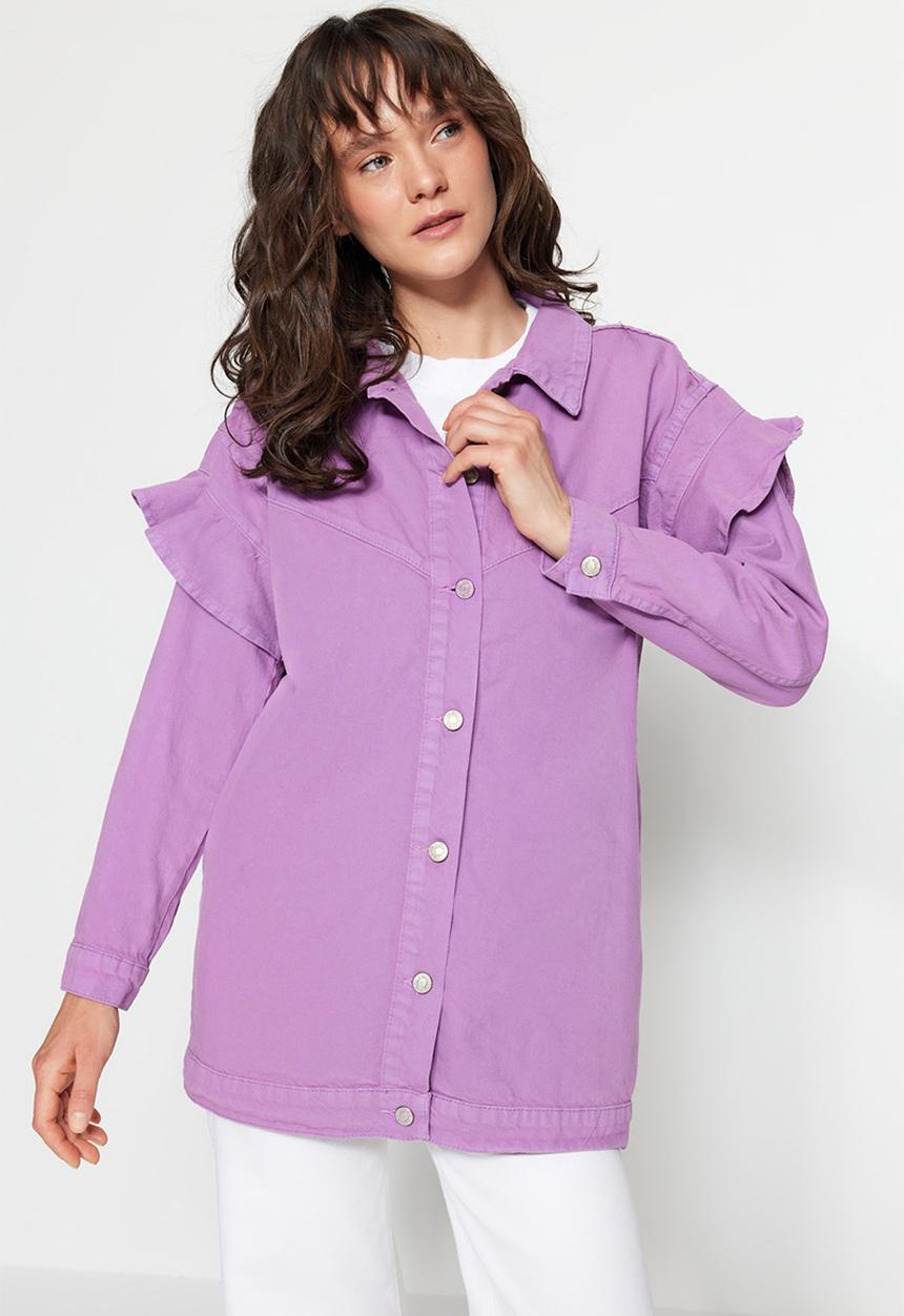 Trendyol - Modest frill sleeve detail jacket - lilac