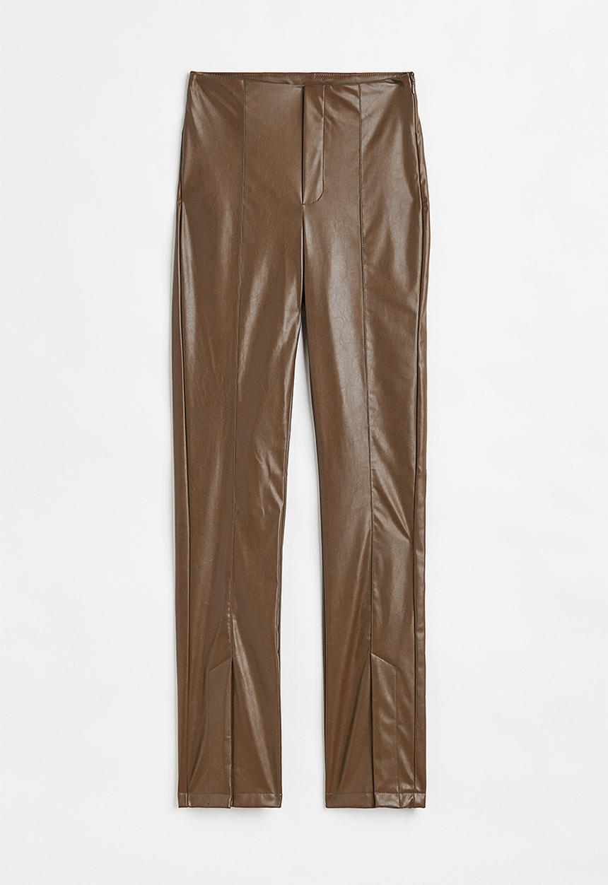 H&M - Slit-hem trousers - brown