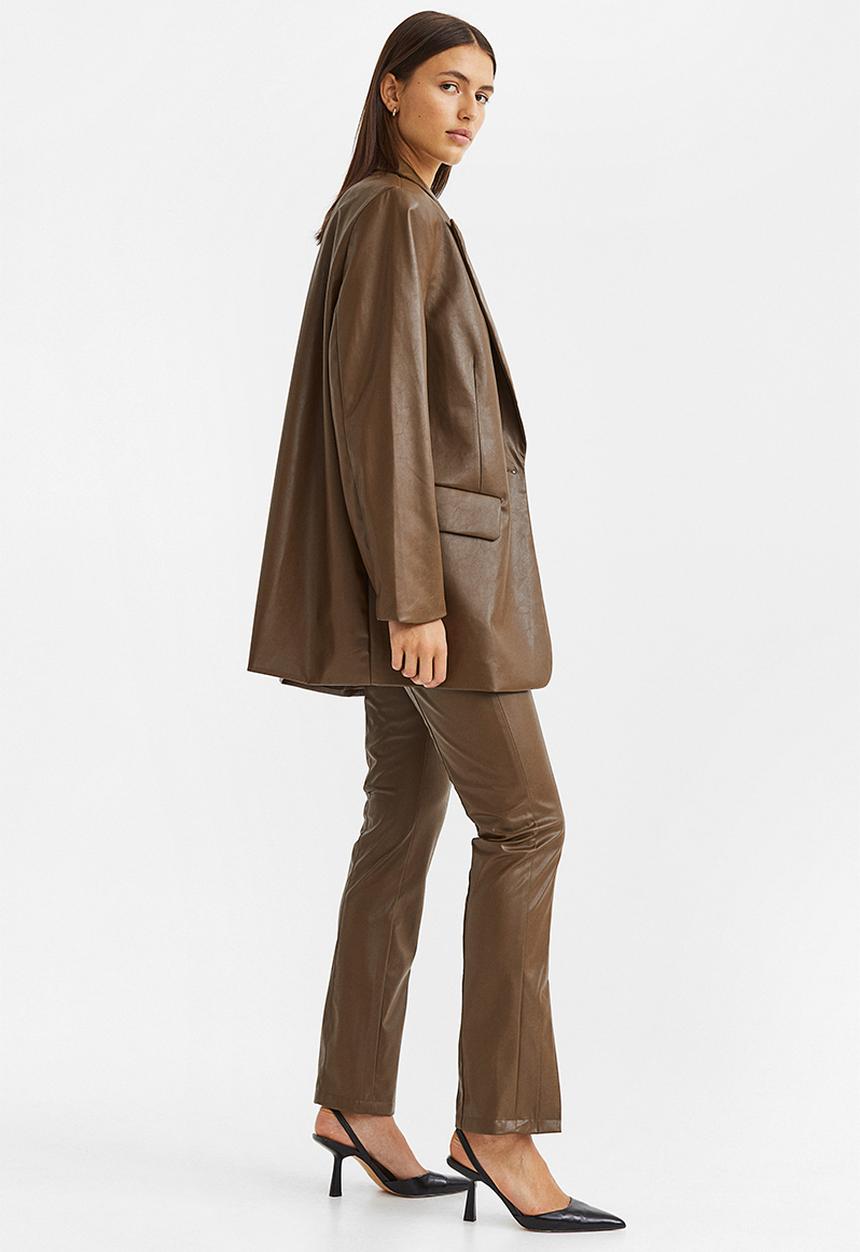 H&M - Slit-hem trousers - brown