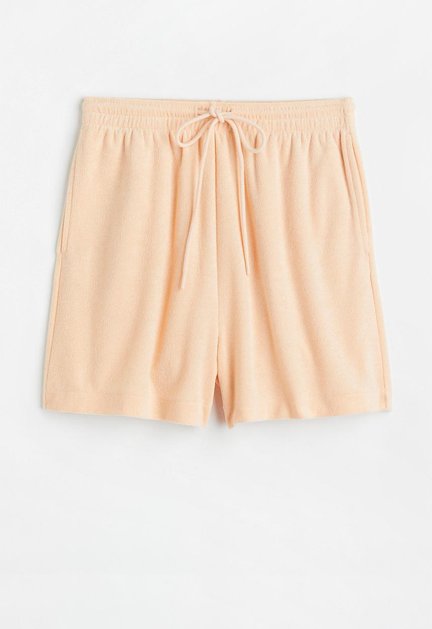 H&M - Terry shorts - light apricot