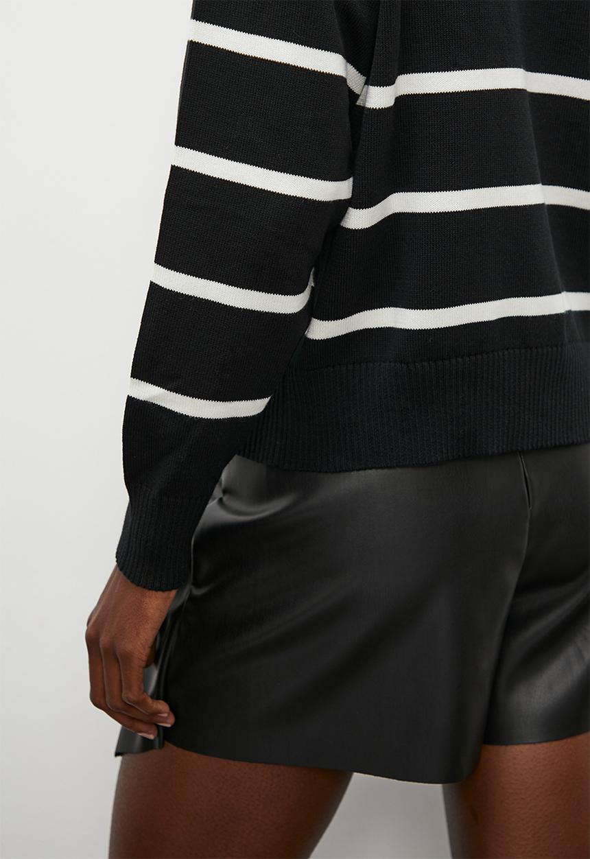 Superbalist - Breton stripe pull over - black based stripe