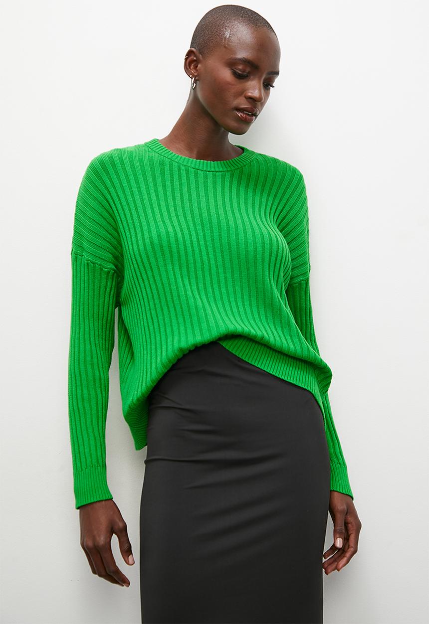 Superbalist - Organic cotton rib pullover - bright green