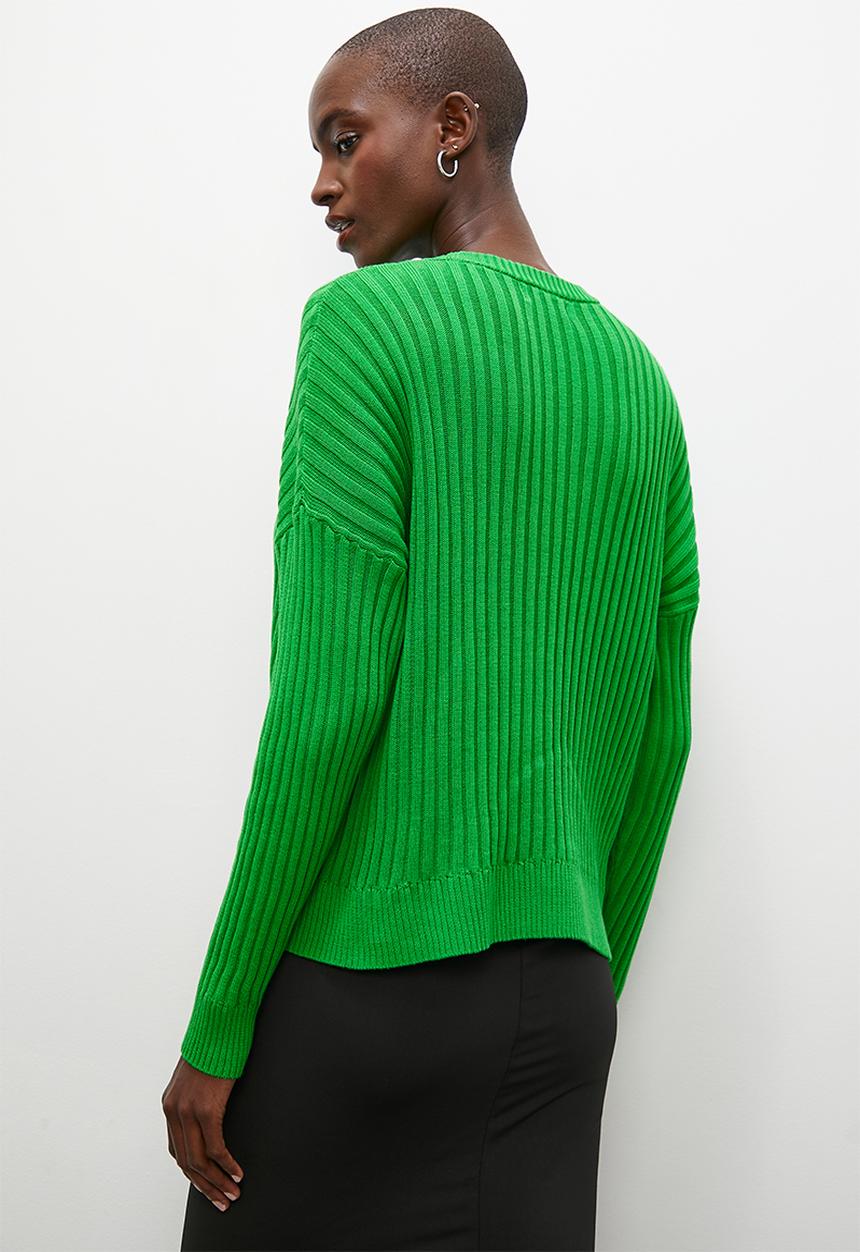 Superbalist - Organic cotton rib pullover - bright green