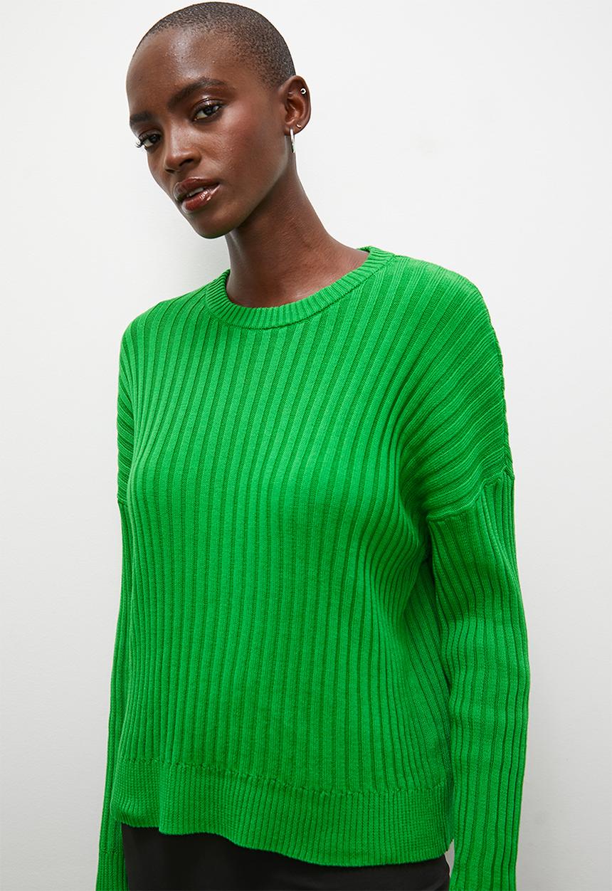 Superbalist - Organic cotton rib pullover - bright green