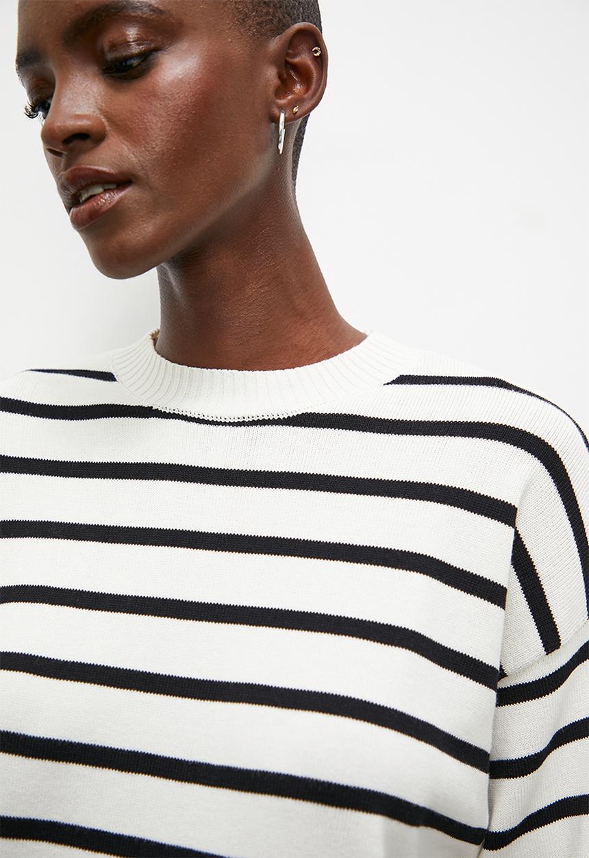 Superbalist - Cotton stripe pullover - neutral & black stripe