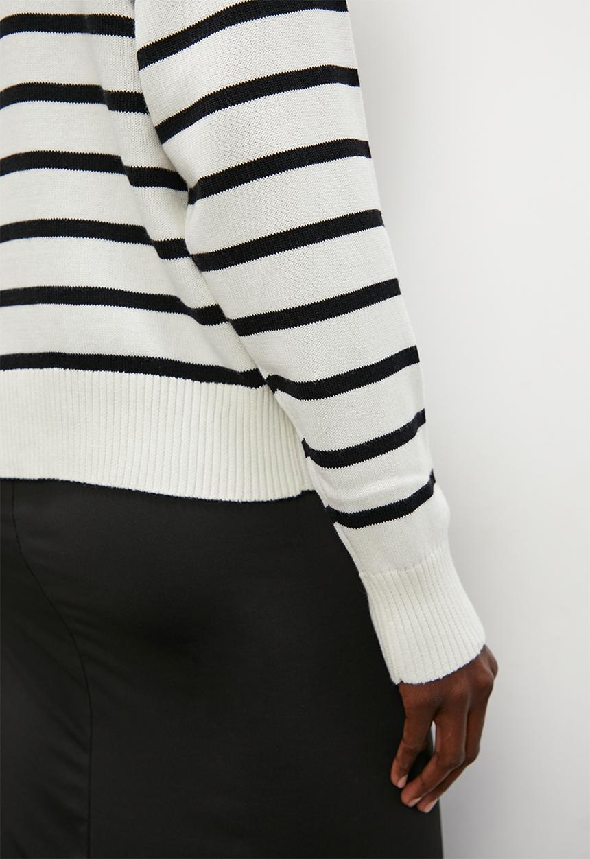 Superbalist - Cotton stripe pullover - neutral & black stripe