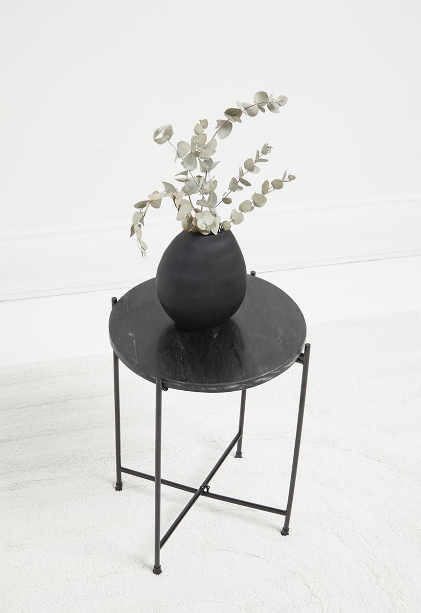 H&S - Carly marble side table - black