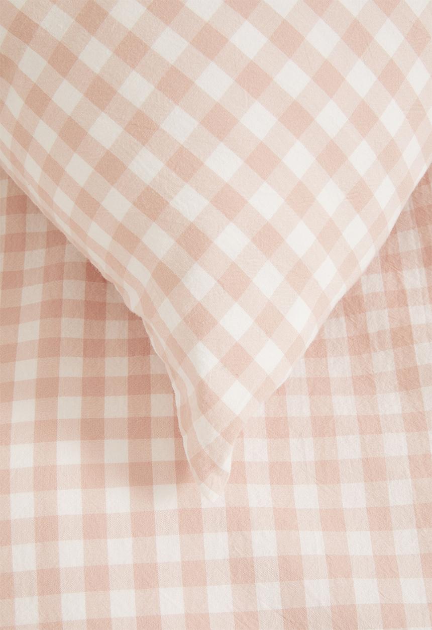 Phlo Studio - Washed cotton duvet cover set - pink gingham