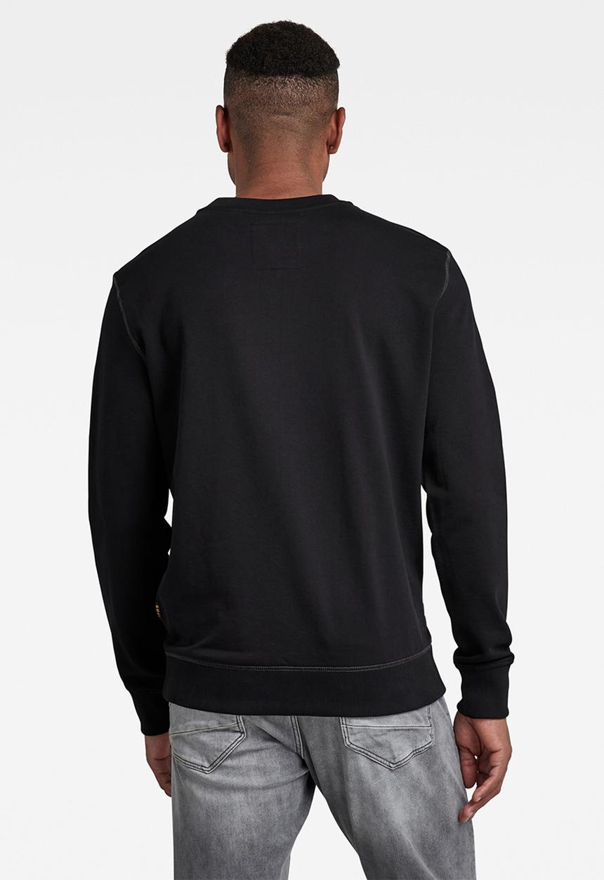 G-STAR - Originals logo gr r sw long sleeve - black