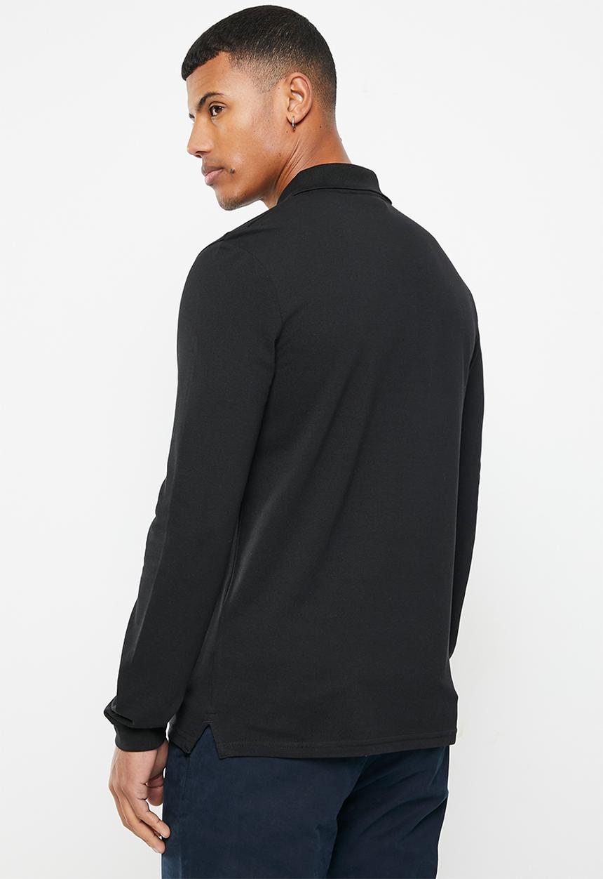 Lyle & Scott - Long sleeve polo shirt - jet black