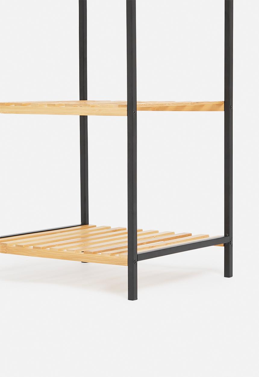 Bathroom Solutions - Bathroom rack 3 shelves - natural & black