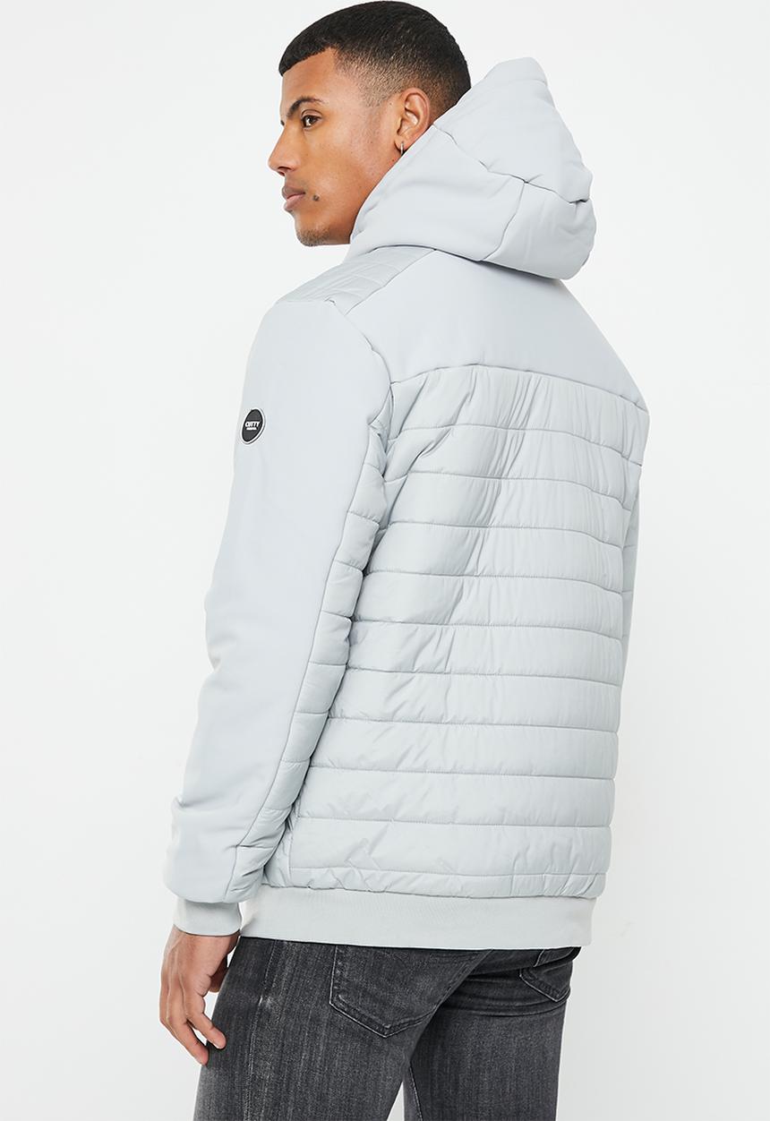 Cutty - Tatum padded jacket mixed media - grey